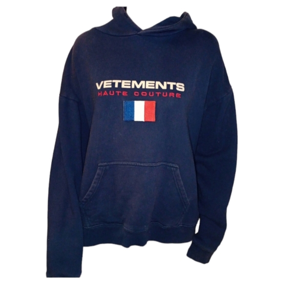 VETEMENTS NAVY HOODIE - Picture 3 of 13